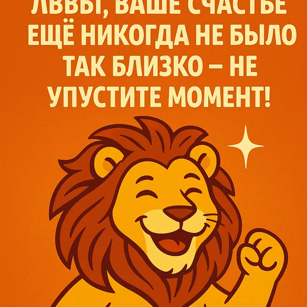 Лев — Обычный прогноз по знакам — Победа Льва привлечёт влиятельных союзников и изменит его положение в работе